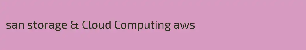 san storage & Cloud Computing aws